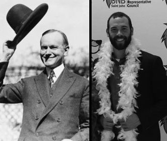 Calvin Coolidge avec Jordan Tracey.  The likeness is uncanny.